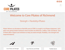 Tablet Screenshot of corepilatesrichmond.com